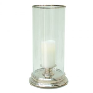 Erdigg Silver Cylinder Hurricane Lamp