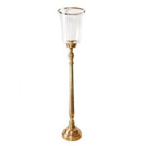 Goddrich Tall Brass Hurricane Lamp