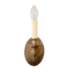 Blenheim Brass Wall Light with Oval Backplate