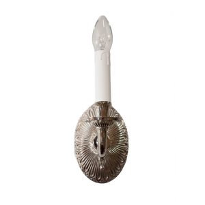 Blenheim Nickel Wall Light with Oval Backplate