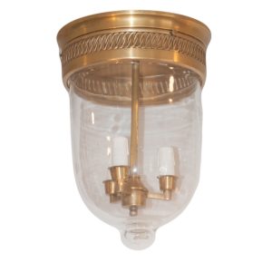 Burgh Brass Ceiling Mounted Bell Jar Light Fitting