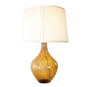 Haddon Pale Grey Gold Glass Cheena Lamp