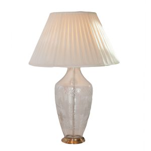 Hever Floral Etched & Cut Lamp