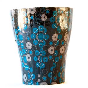 Papier Mache Tribal Print Bin