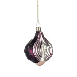 Glass, Red Onion Christmas Tree Decoration