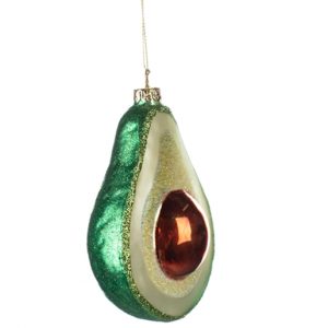 .Glass Avocado Christmas Tree Decoration