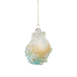Glass Scallop Shell Christmas Tree Decoration