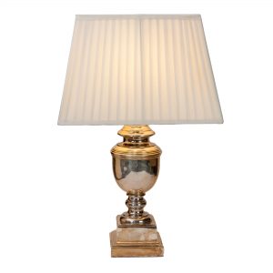 Chillingham Silver Urn Lamp on Square Base