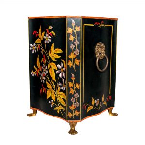 Black Octagonal Waste Bin/Planter