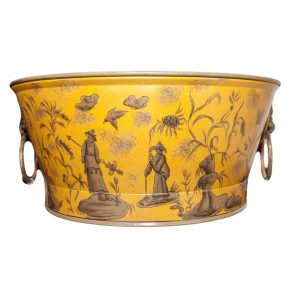 Low Planter Ochre Chinese Design