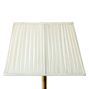 Heveningham Knife Pleated Oblong Cream Lampshade