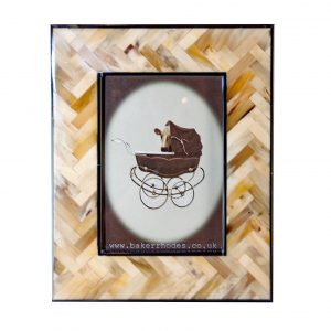 Handmade Herringbone Horn Picture Frame 5x7