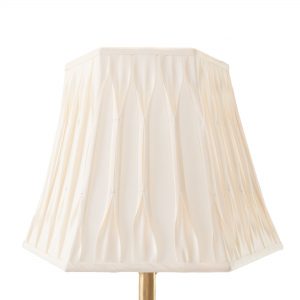 Minterne Pinch Pleated Hexagon Cream Lampshade