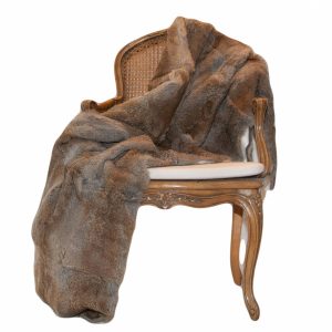 Natural Rabbit Fur Throw