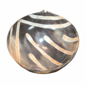 Small Round Burnt Horn Bowl