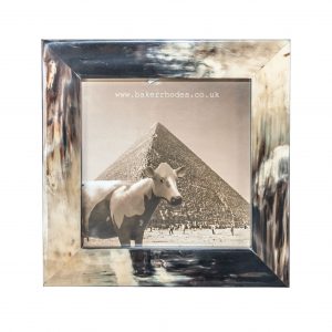Handmade Square Flamed Horn Picture Frame 7x7