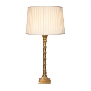 Chiswick Brass Ornate Column Lamp